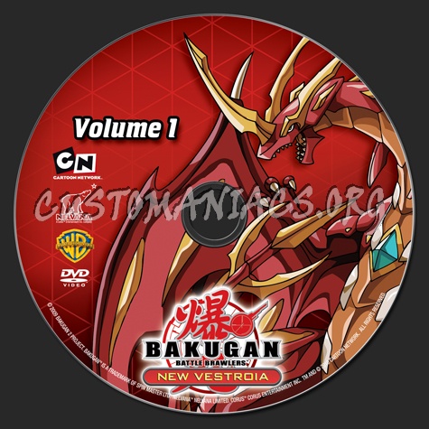 Bakugan Battle Brawlers New Vestroia Volume 1 dvd label