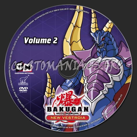 Bakugan Battle Brawlers New Vestroia Volume 2 dvd label