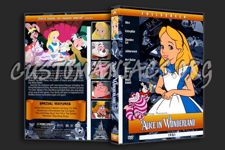 Alice In Wonderland - 1951 dvd cover