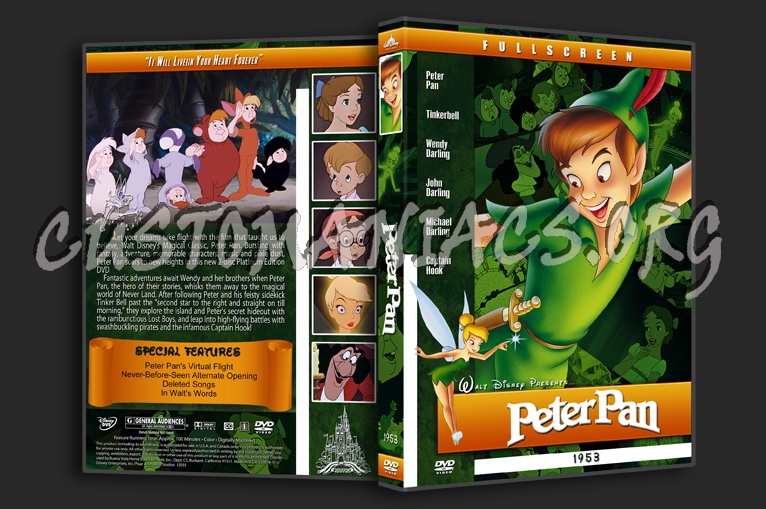 Peter Pan - 1953 dvd cover