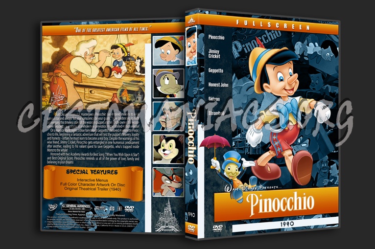 Pinocchio - 1940 dvd cover