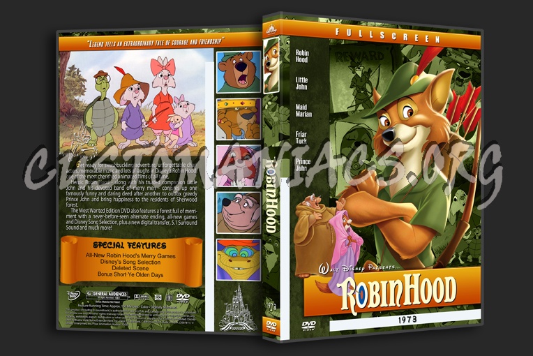 Robin Hood - 1973 dvd cover