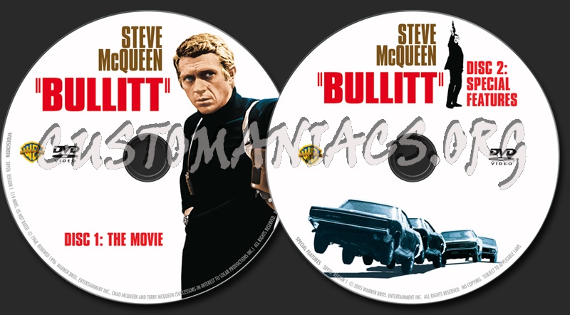 Bullitt dvd label