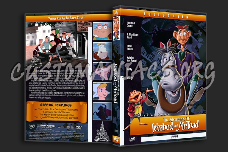 The Adventures of Ichabod and Mr. Toad - 1949 dvd cover