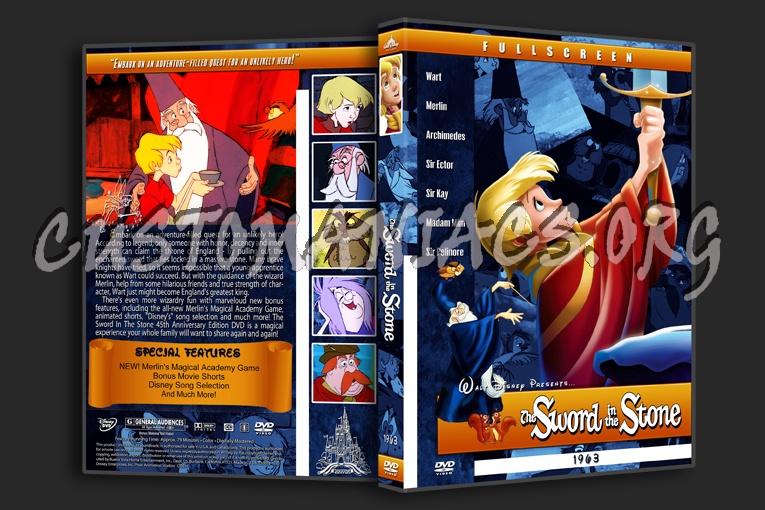 The Sword in the Stone - 1963 dvd cover
