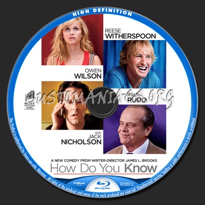 How Do You Know blu-ray label