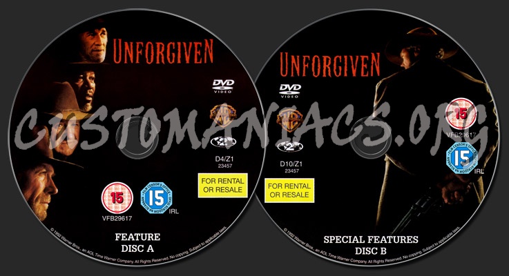 Unforgiven dvd label