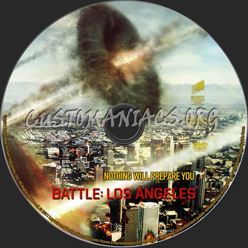 Battle Los Angeles dvd label