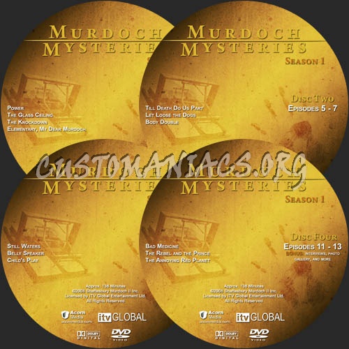 Murdoch Mysteries - Season 1 dvd label