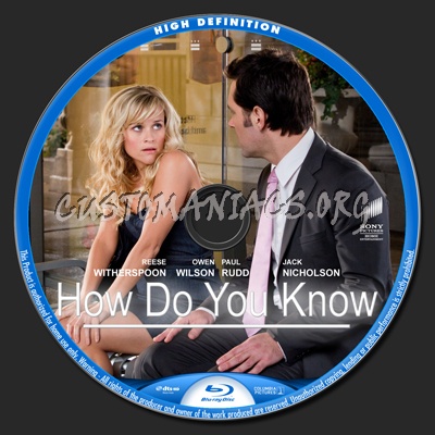 How Do You Know blu-ray label