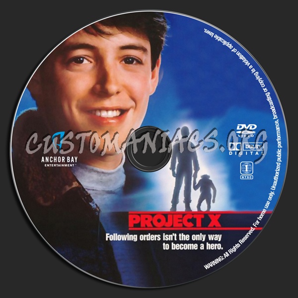 Project X dvd label