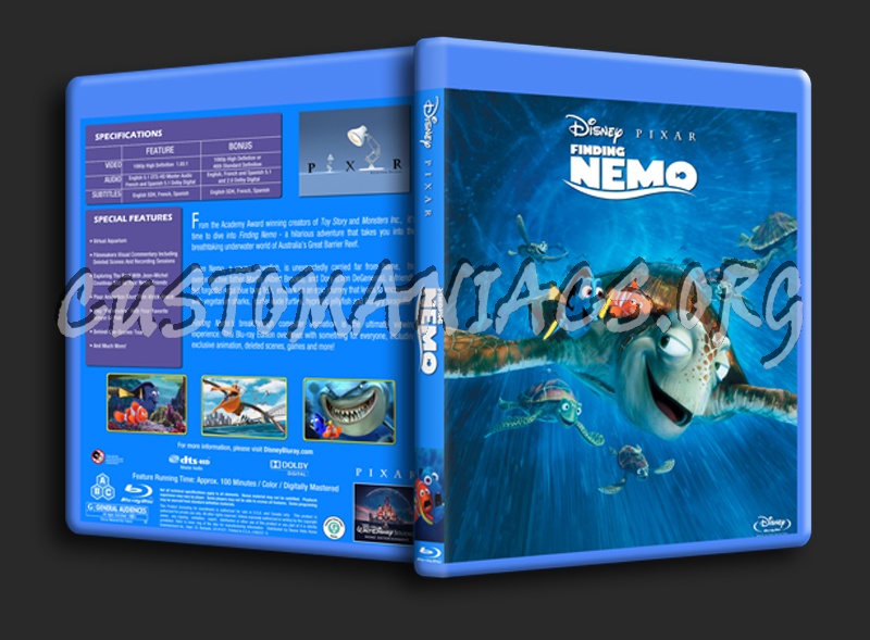Finding Nemo blu-ray cover