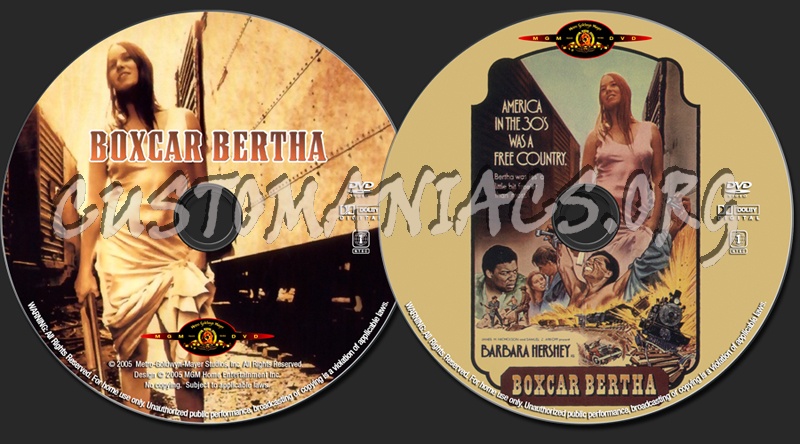 Boxcar Bertha dvd label