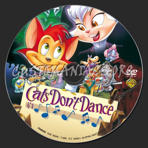 Cats Don't Dance dvd label