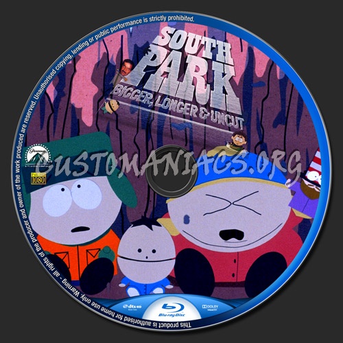 South Park:Bigger, Longer and Uncut blu-ray label