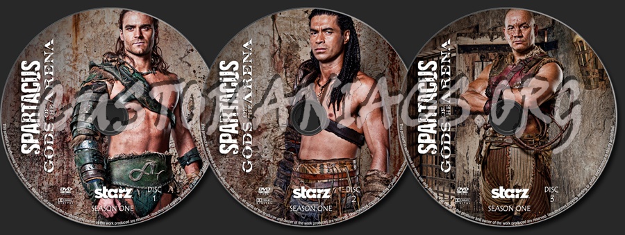 Spartacus - Gods of the Arena dvd label