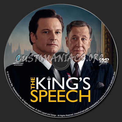 The King's Speech dvd label