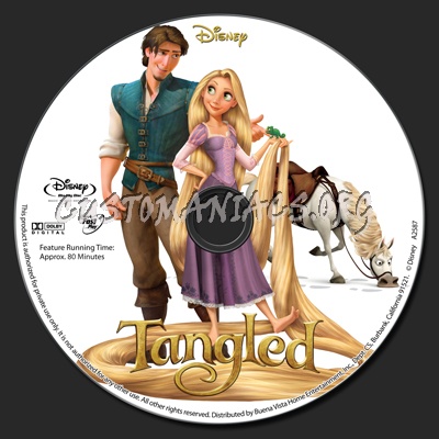 Tangled blu-ray label