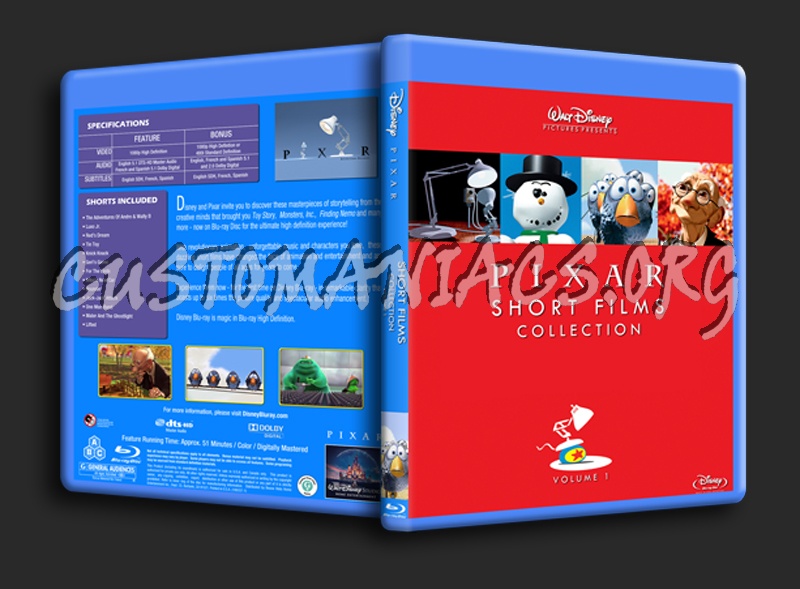 Pixar Short Films Collection Volume 1 blu-ray cover