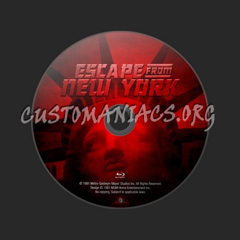 Escape from New York blu-ray label