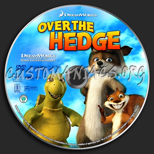 Over The Hedge dvd label