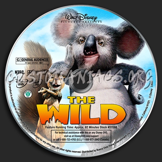 The Wild dvd label