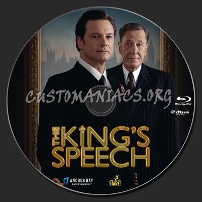 The King's Speech blu-ray label