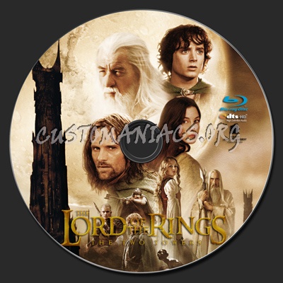 The Lord of the Rings: The Two Towers blu-ray label