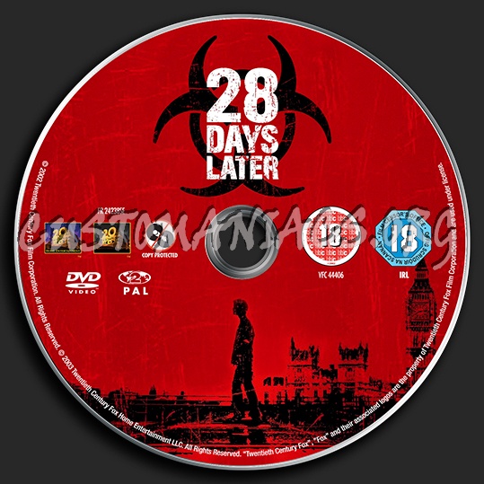 28 Days Later dvd label