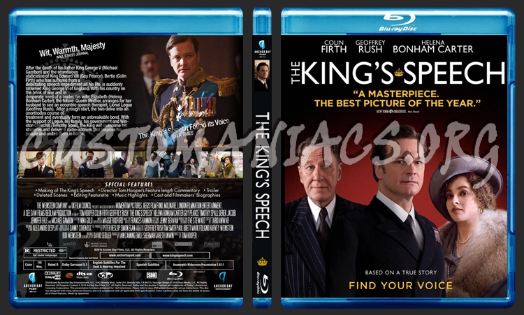 The King's Speech blu-ray cover