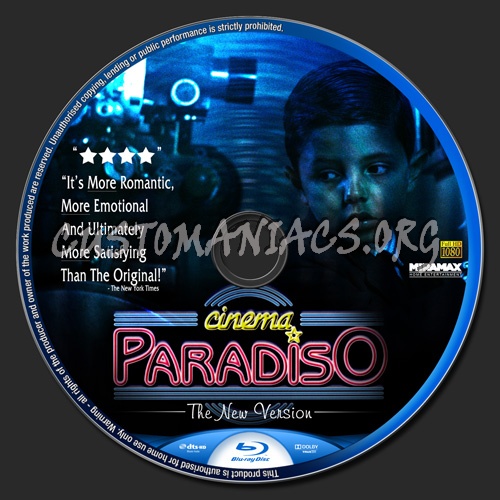 Cinema Paradiso blu-ray label