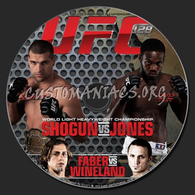 UFC 128 Shogun vs. Jones dvd label