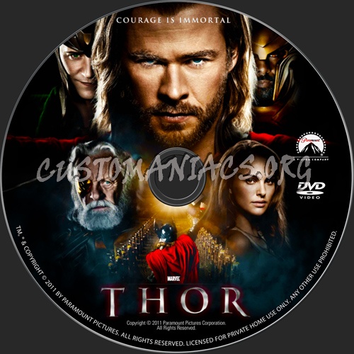 Thor dvd label