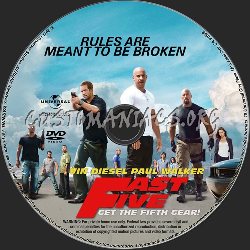 Fast Five dvd label