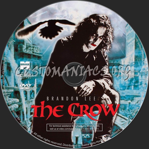 The Crow dvd label