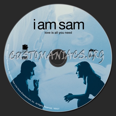 I am Sam dvd label