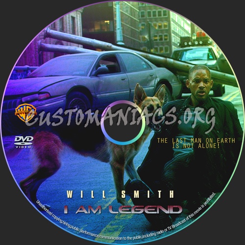 I Am Legend dvd label