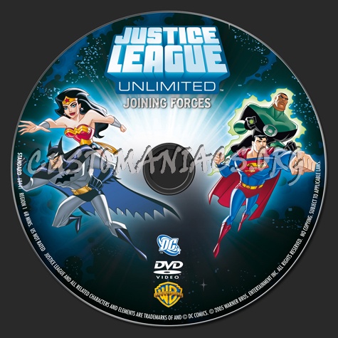 Justice League Unlimited: Joining Forces dvd label