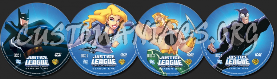 Justice League Unlimited - Season 1 dvd label