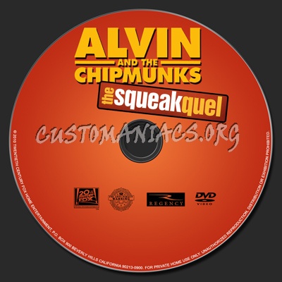 Alvin and the Chipmunks: The Squeakquel dvd label