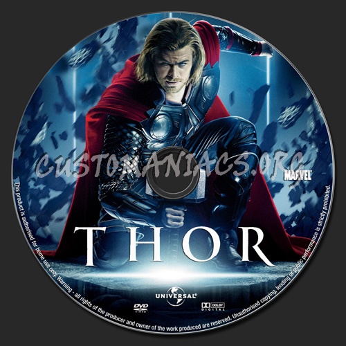 Thor dvd label