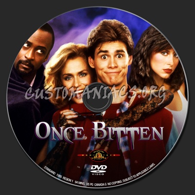 Once Bitten dvd label