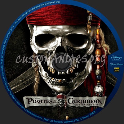 Pirates of the Caribbean: On Stranger Tides blu-ray label