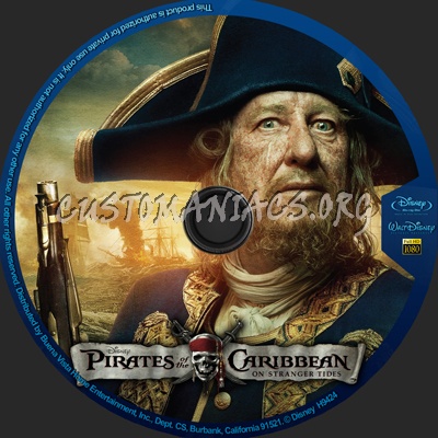 Pirates of the Caribbean: On Stranger Tides blu-ray label