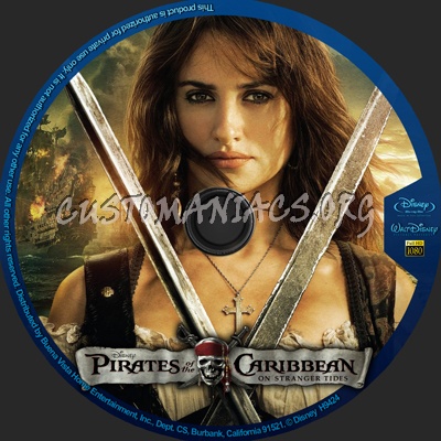 Pirates of the Caribbean: On Stranger Tides blu-ray label