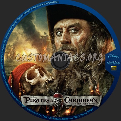 Pirates of the Caribbean: On Stranger Tides blu-ray label