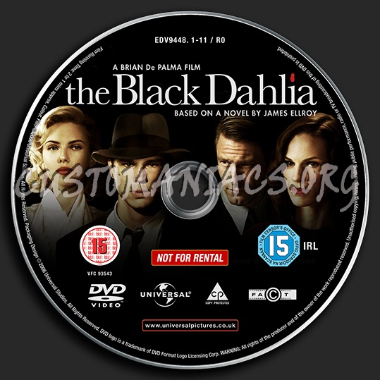 The Black Dahlia dvd label