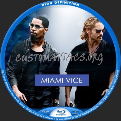 Miami Vice blu-ray label