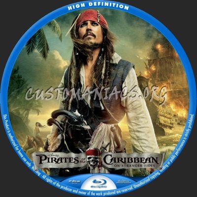 Pirates Of The Caribbean: On Stranger Tides blu-ray label