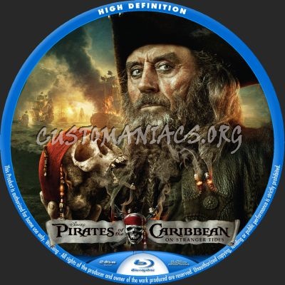 Pirates Of The Caribbean: On Stranger Tides blu-ray label